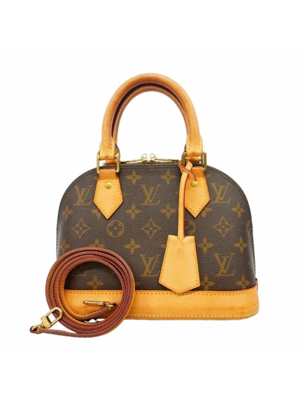 Louis Vuitton Handbag Monogram Alma BB Brown 2-Way Bag